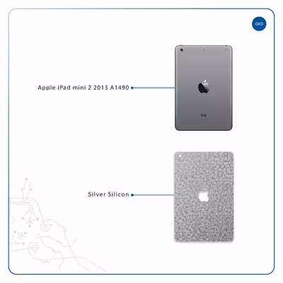 برچسب پوششی ماهوت مدل Silver-Silicon مناسب برای تبلت اپل iPad mini 2 2013 A1490