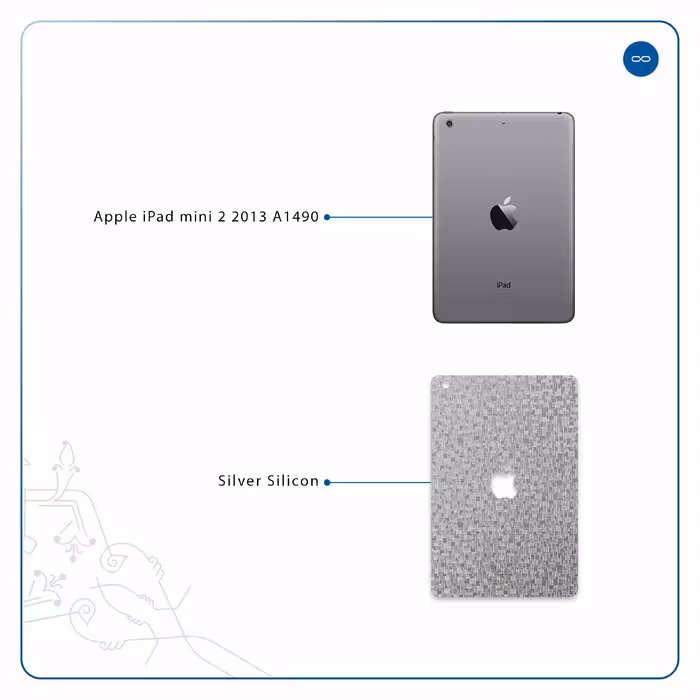 برچسب پوششی ماهوت مدل Silver-Silicon مناسب برای تبلت اپل iPad mini 2 2013 A1490