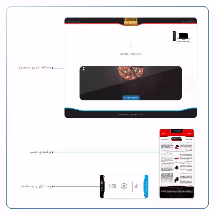 برچسب پوششی ماهوت مدل Pizza مناسب برای تبلت اپل iPad Pro 11 (GEN 2) 2020 A2068