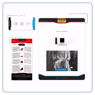 برچسب پوششی ماهوت مدل Ferdowsi-Logo مناسب برای تبلت سامسونگ Galaxy Tab 4 7.0 2014 T231