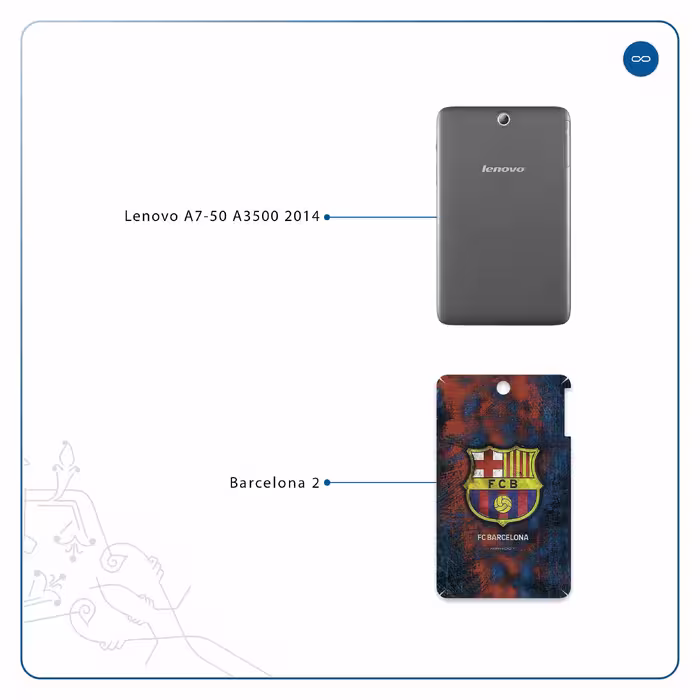برچسب پوششی ماهوت مدل BARCELONA-2 مناسب برای تبلت لنوو A7-50 A3500 2014