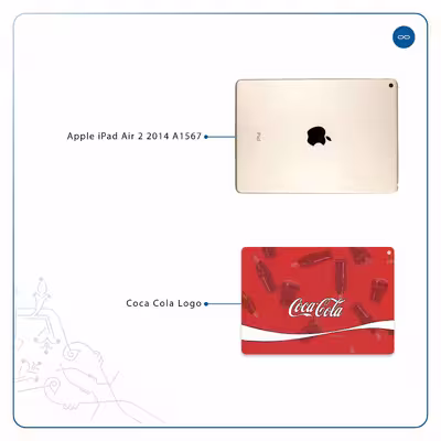 برچسب پوششی ماهوت مدل Coca-Cola-Logo مناسب برای تبلت اپل iPad Air 2 2014 A1567