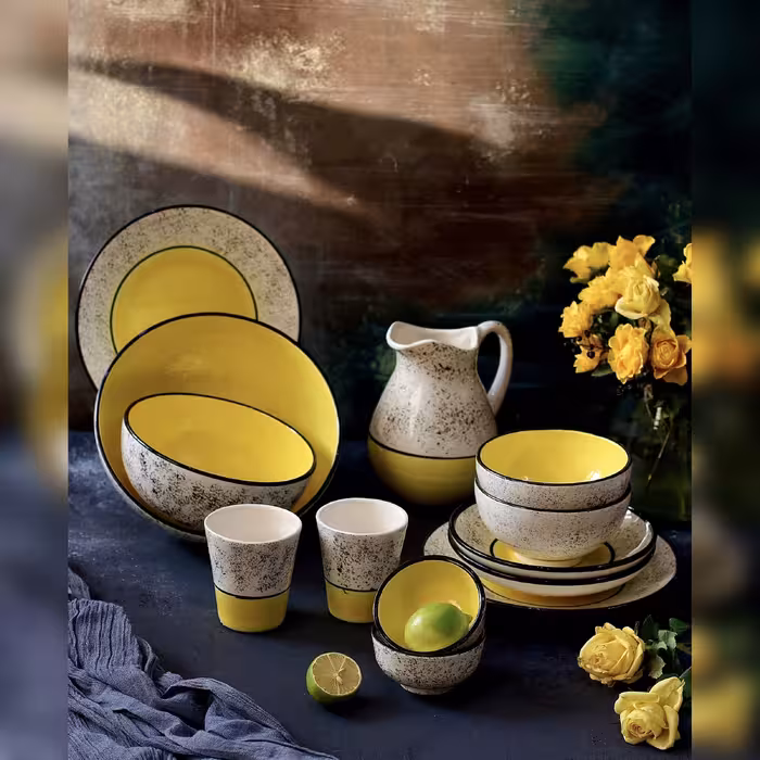 کاسه سرامیکی مدل ترشی خوری خورشیدی کد to kh بسته 6 عددی