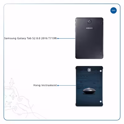 برچسب پوششی ماهوت مدل Hang Instrument مناسب برای تبلت سامسونگ Galaxy Tab S2 8.0 2016 T719N