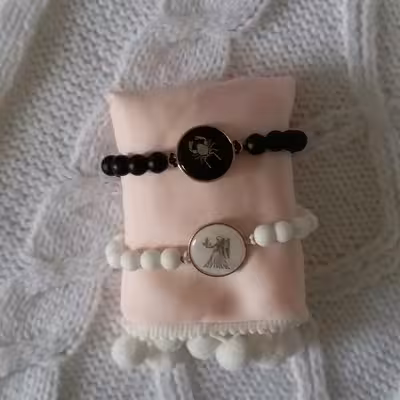 دستبند مدل ماه تولد شهریور و شهریور F75 مجموعه 2 عددی