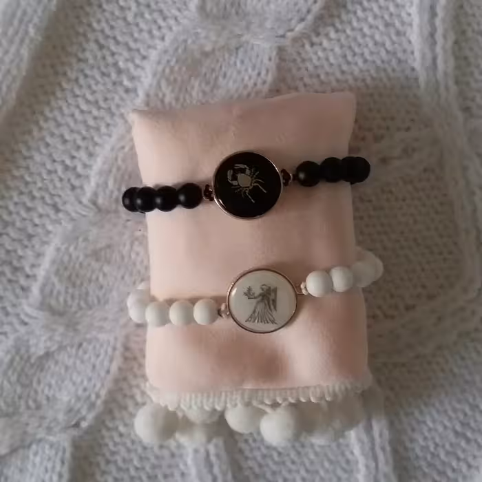 دستبند مدل ماه تولد شهریور و شهریور F75 مجموعه 2 عددی