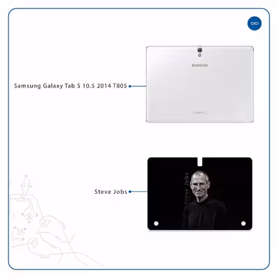 برچسب پوششی ماهوت مدل Steve Jobs مناسب برای تبلت سامسونگ Galaxy Tab S 10.5 2014 T805
