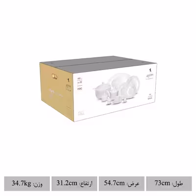 سرویس غذاخوری 102 پارچه چینی زرین ایران مدل رادیانس توسکانی درجه یک