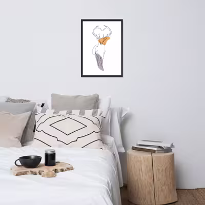تابلو مدل دکوراتیو مینیمال طرح گوزن کد 2702