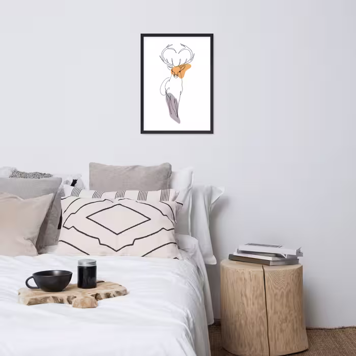 تابلو مدل دکوراتیو مینیمال طرح گوزن کد 2702