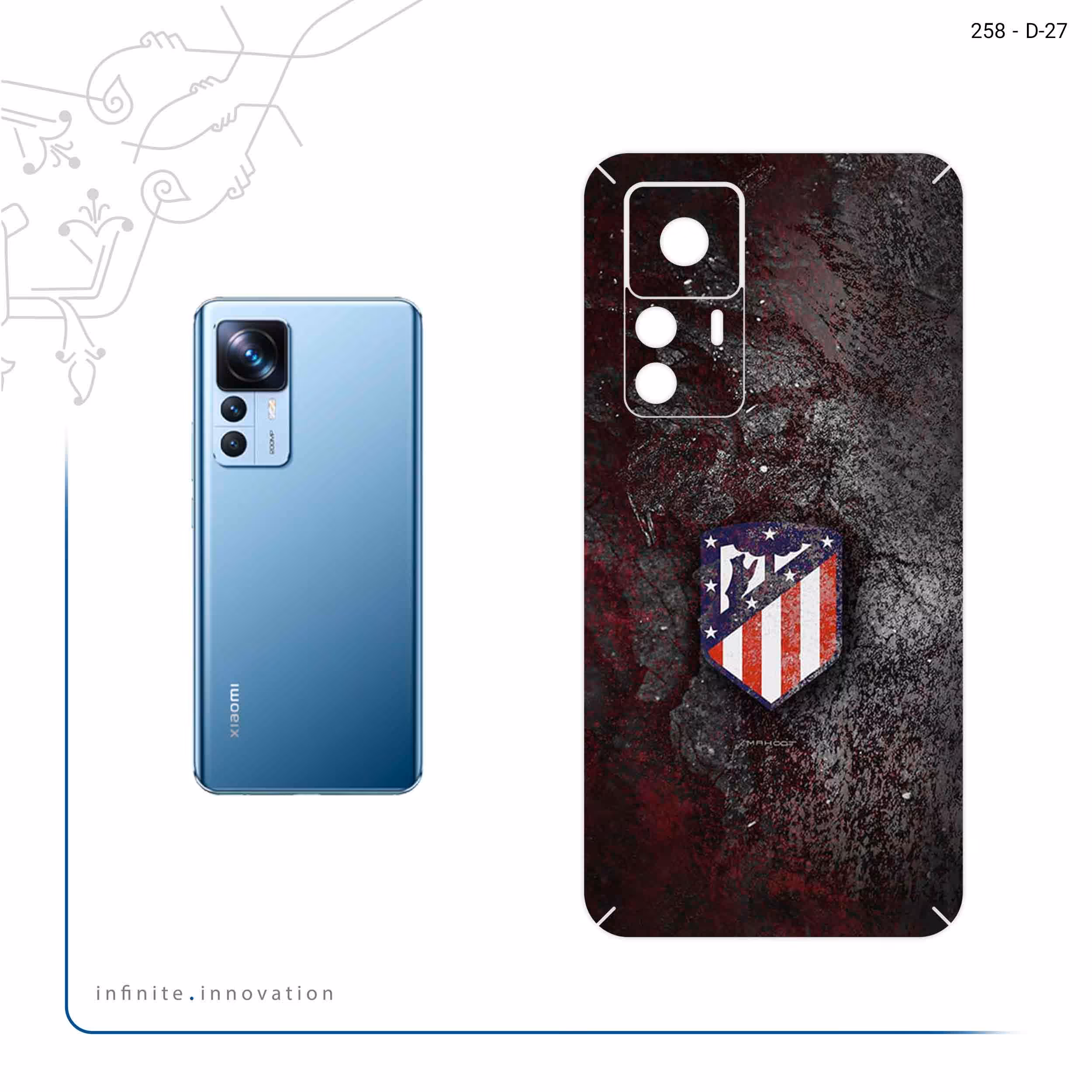 برچسب پوششی ماهوت مدل Atletico_de_Madrid مناسب برای گوشی موبایل شیائومی 12T