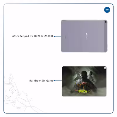 برچسب پوششی ماهوت مدل Rainbow-Six-Game مناسب برای تبلت ایسوس Zenpad 3S 10 2017 Z500KL