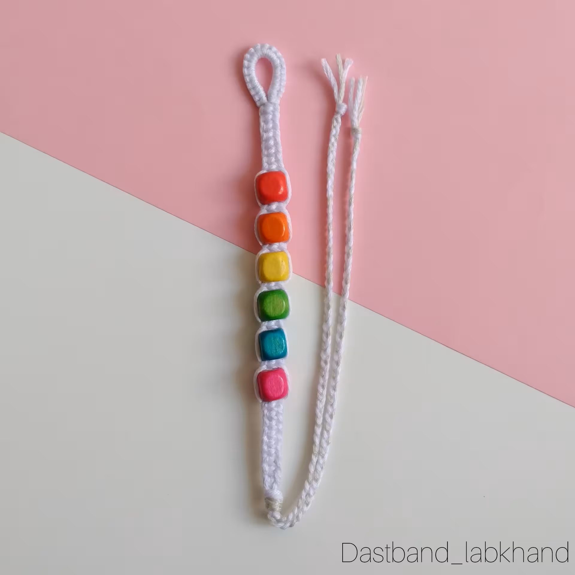 دستبند مهره ای دستبافت کد 1