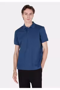 تی شرت به طور منظم مناسب چوگان یاکا آستین کوتاه پنبه آبی مردان تخت T SHIRT Colin’s