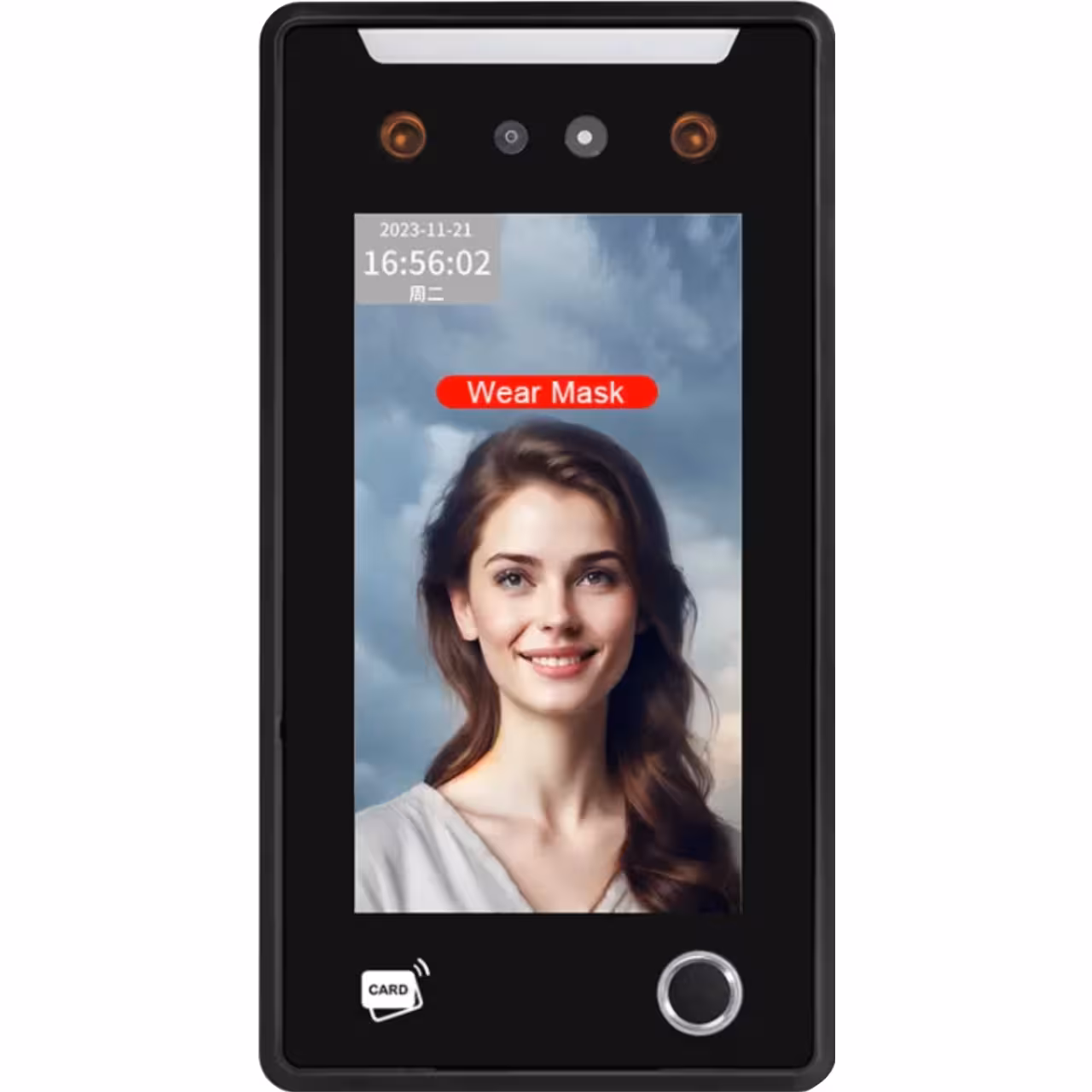 دستگاه حضور و غیاب افق فرا ویژن مدل AI-27F تشخیص چهره  و اثر انگشت با هوش مصنوعی