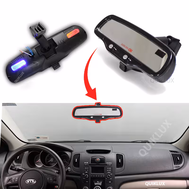 آینه وسط کاپریسی چراغ دار – مشکی