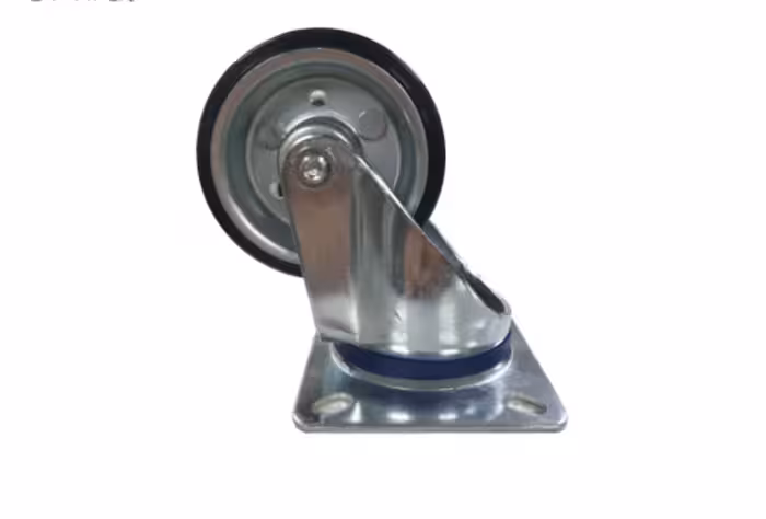 چرخ ورقی مشکی UK گردان قطر 75 میلی متر