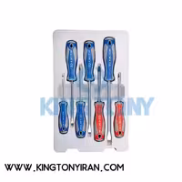 30117MR – ست پيچ گوشتي 7 عددي ( 5 عدد دو سو – 2 عدد چهار سو )   کينگ توني