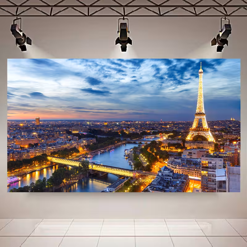 تابلو شاسی طرح نمای شهر مدل پاریس کد AR4420 | دنیای قاب