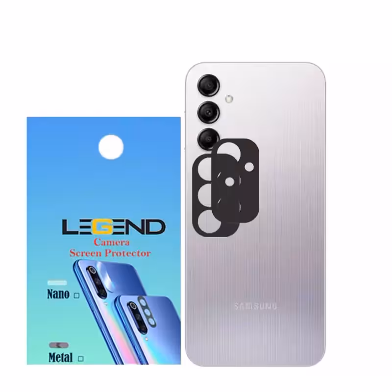 محافظ لنز دوربین لجند مدل قابدار مناسب برای موبایل سامسونگ Galaxy A14 بسته 2 عددی