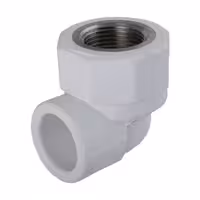 زانو یکسره بوشن فلزی سفید 1/2*20 آذین کد 23008