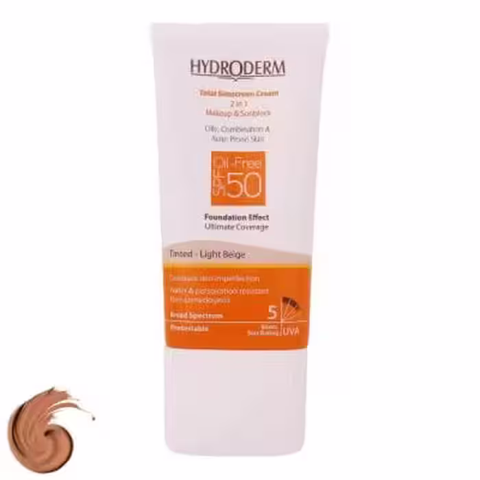 کرم ضد آفتاب هیدرودرم مدل Light Beige، حجم 40 میلی‌لیتر
