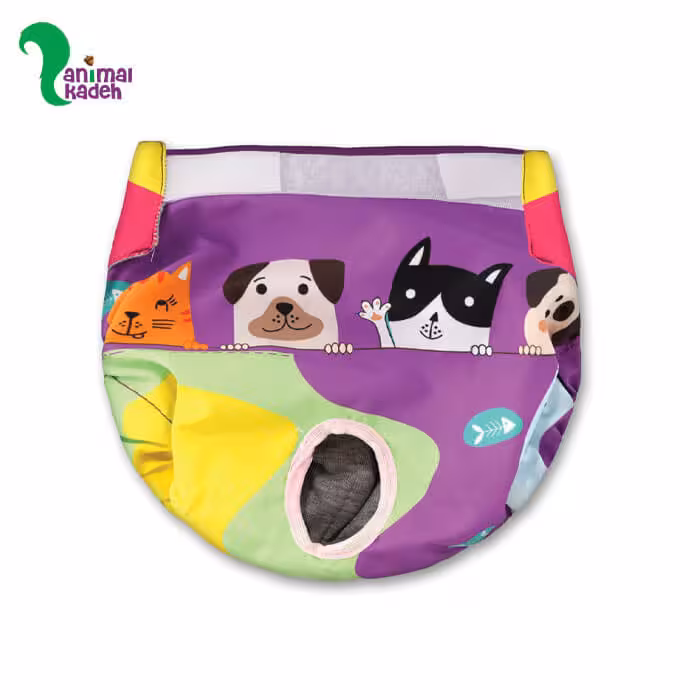 شورتکس مخصوص سگ و گربه ماده سایز ایکس اسمال (بنفش)