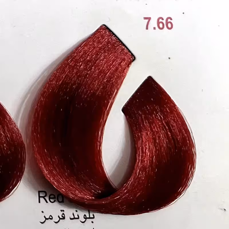بلوند قرمز 7.66 ،رنگ مو کم آمونیاک پیلون ویک عدد اکسیدان | amazonchi