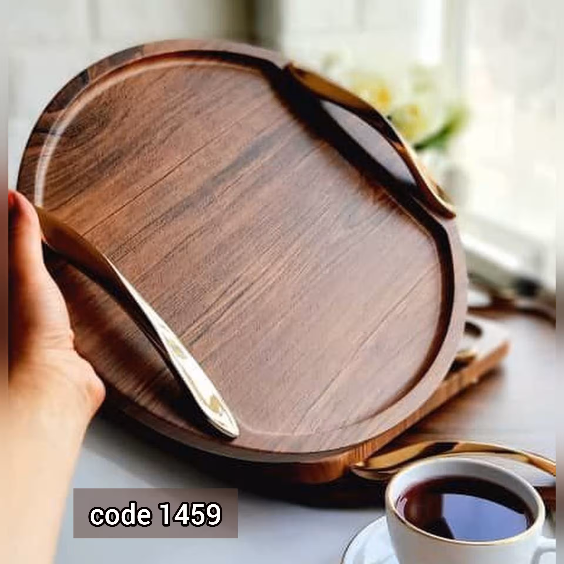 سینی چوبی گرد