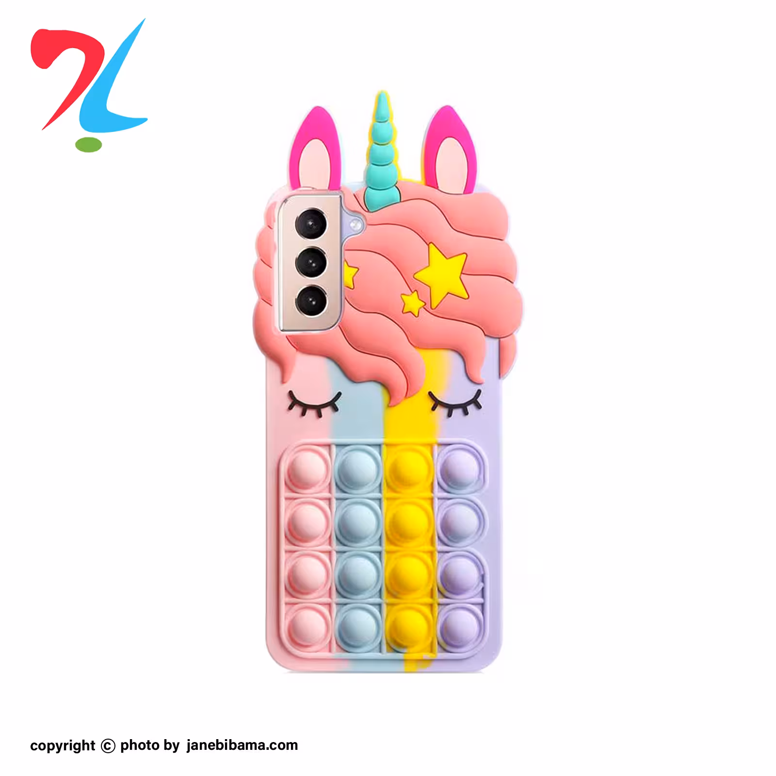 کاور طرح پاپتی تک شاخ یونیکورن مناسب برای گوشی موبایل سامسونگ Galaxy S21 FE