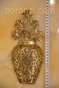 گلدان دیوار کوب برنزی استوانه بزرگ