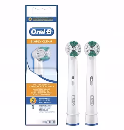 یدک مسواک برقی اورال بی بسته 2تایی مدل سیمپل کلین اروپاییOral-B SIMPLY CLEAN