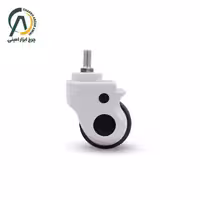 چرخ بیمارستانی قابدار پیچی گردان قطر 75 میلی متر