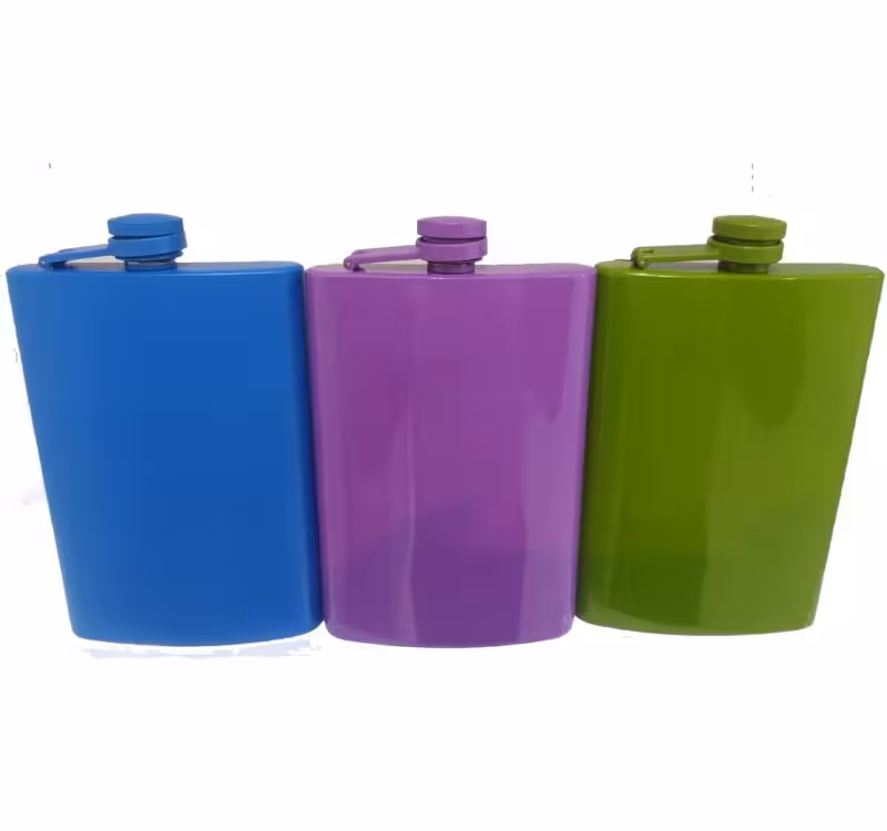 هیپ فلاسک جیبی استیل رنگی سایز 7oz
