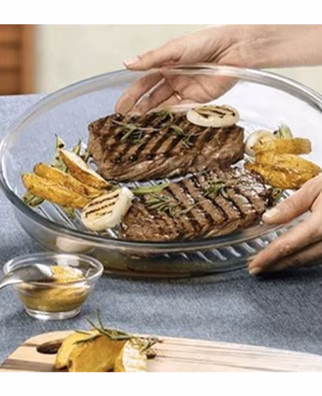 ظرف پیرکس بورجام گرد گریل پاشاباغچه borcam Grill