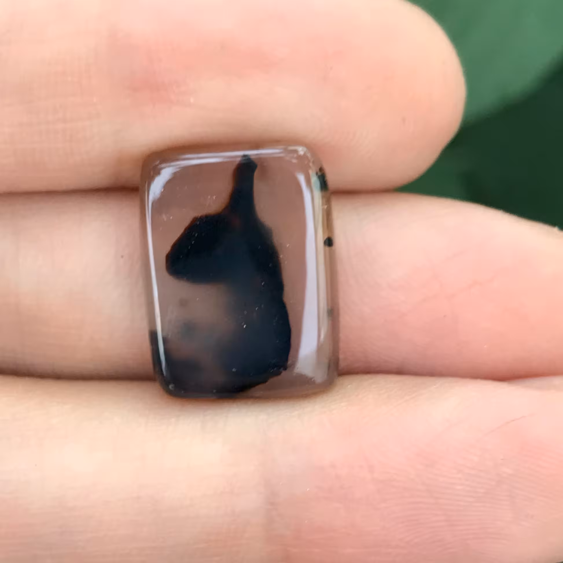 نگین عقیق شجر  مدالی و انگشتری با طرح سر و گردن آهو خاص