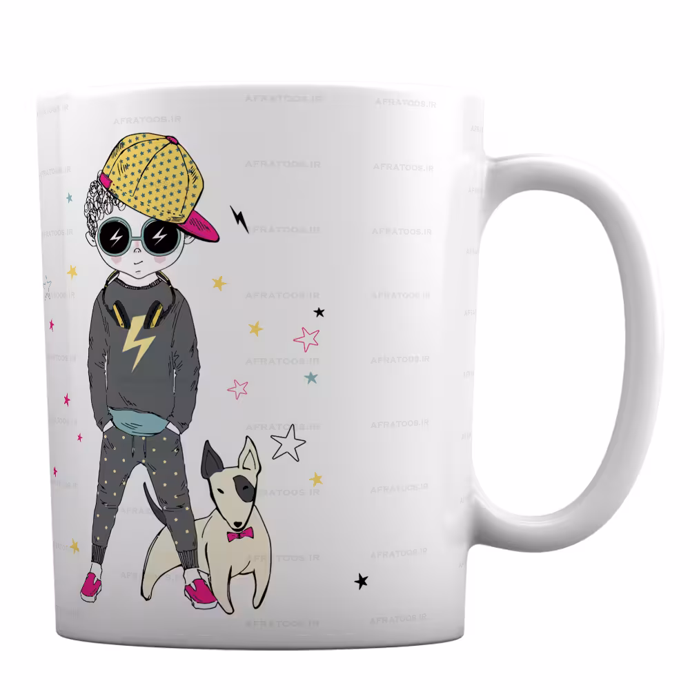 ماگ سرامیکی با طرح پسر مردادی کد 124