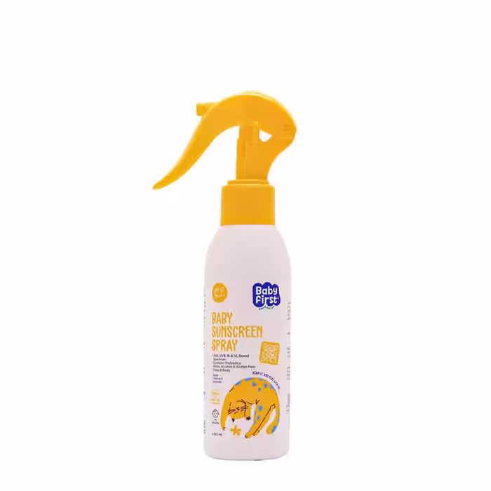 اسپری ضدآفتاب کودکان بیبی فرست سی گل SPF50 حجم 150 میلی لیتر