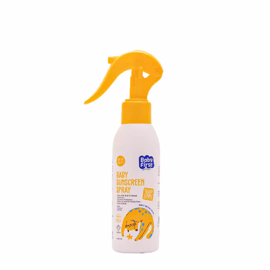 اسپری ضدآفتاب کودکان بیبی فرست سی گل SPF50 حجم 150 میلی لیتر