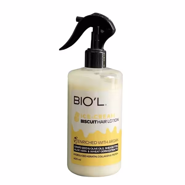 لوسیون مو بستنی بیسکویتی بدون آبکشی بیول 400 میلیلیتر Biol