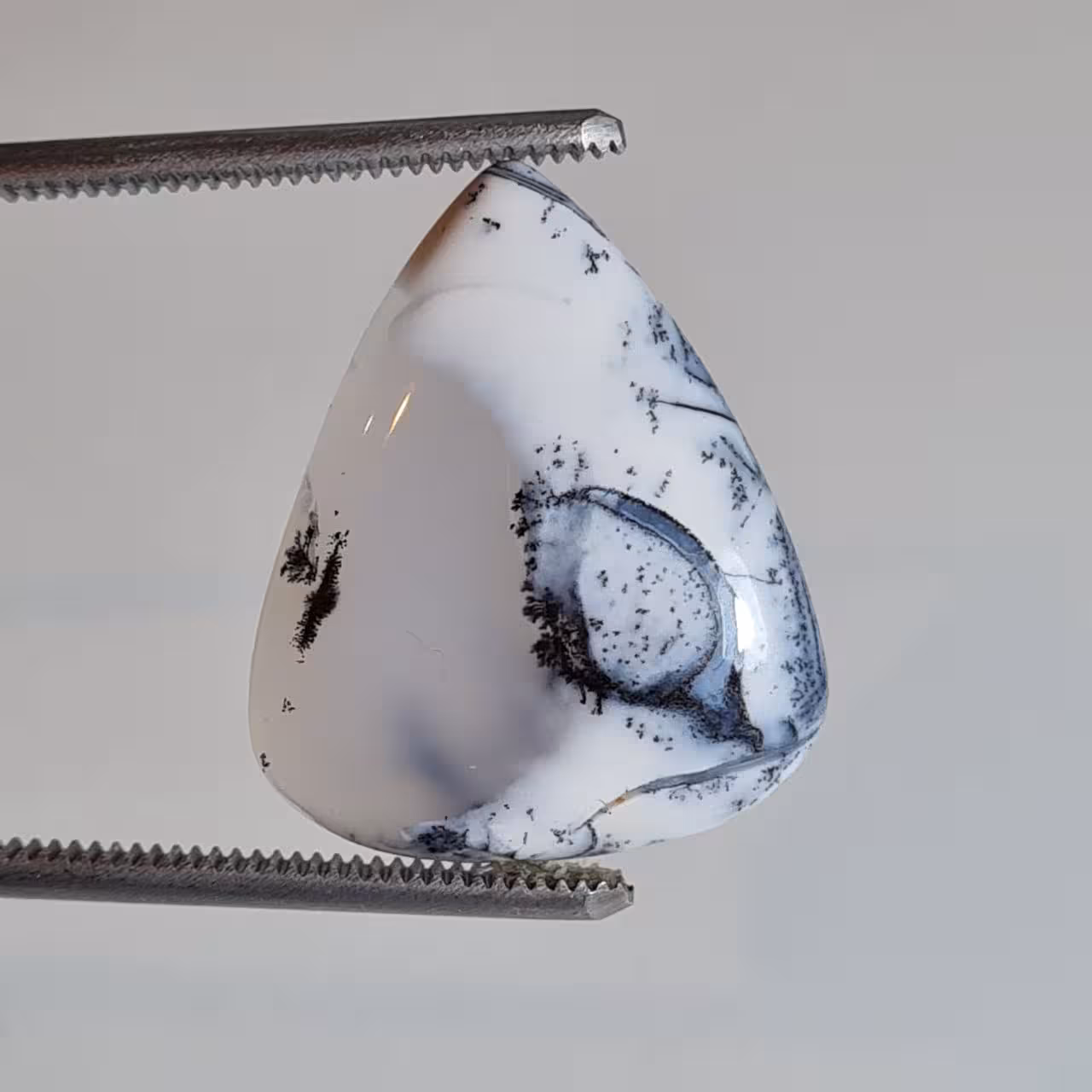 نگین عقیق شجر برفی اشکی 1255