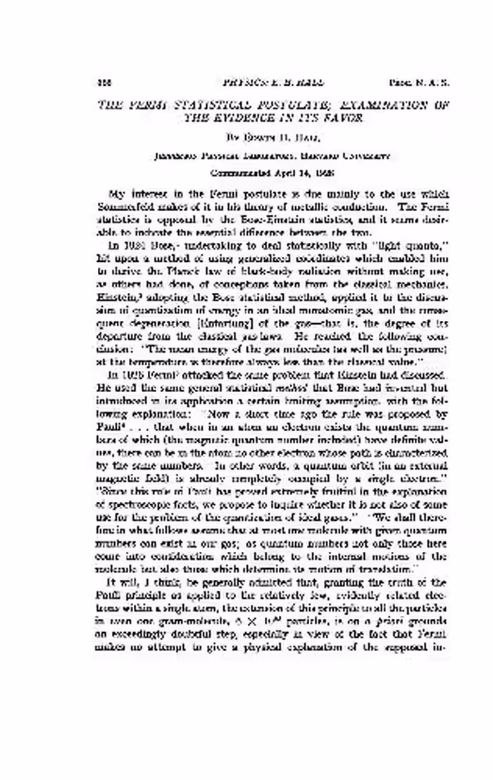 خرید و دانلود نسخه کامل کتاب The Fermi Statistical Postulate; Examination of the Evidence in Its Favor