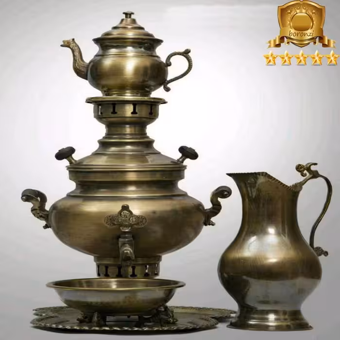 سرویس سماور آنتیک ساده بدون سماور