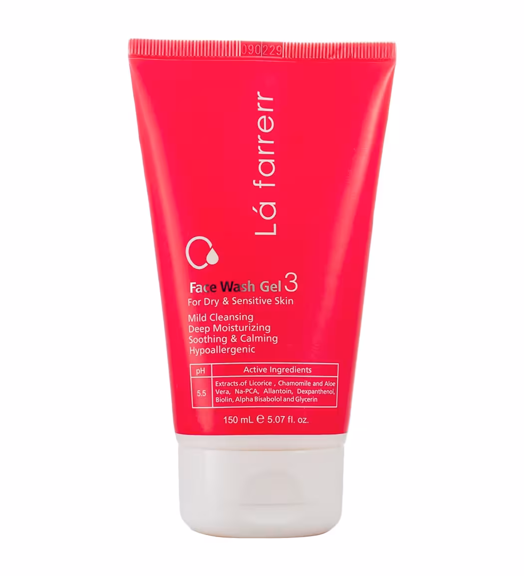لافارر ژل شستشوی صورت پوست های خشک و حساس 3 Lafarrerr Face Wash Gel 3 For Dry And Sensitive Skin