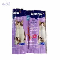 تشویقی مدادی گربه وینستون ماهی سالمون و پولاک مدل Winston Sticky Bites with Seelachs und Scholle