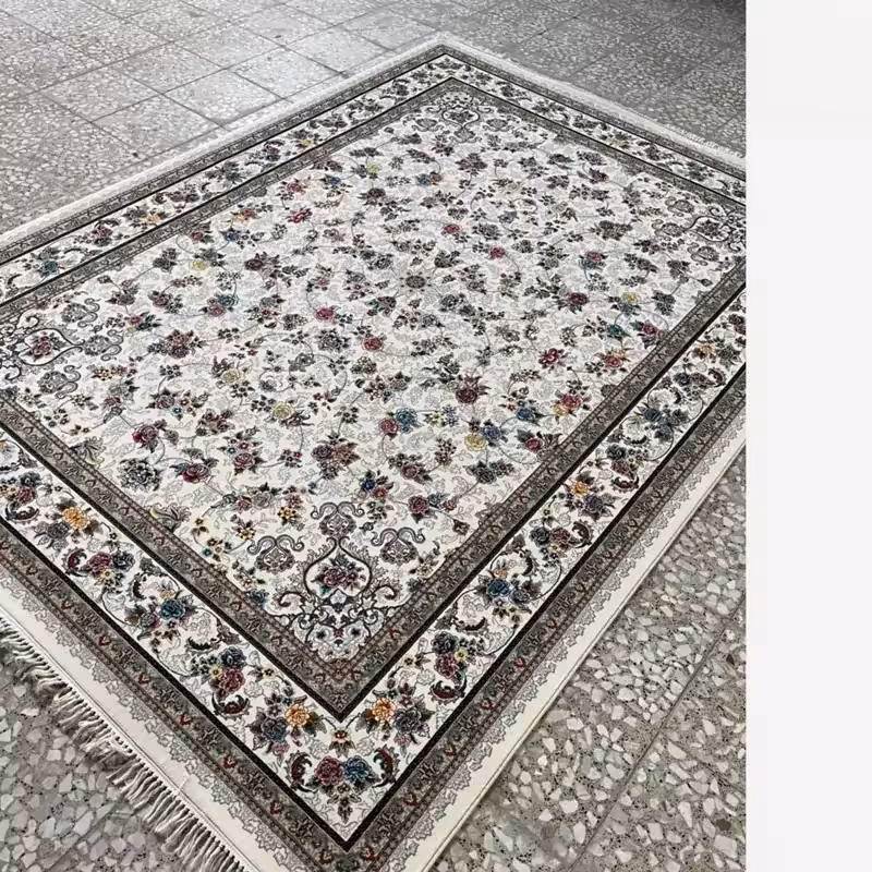 فرش ماشینی کاشان700شانه100درصدآکرلیک طرح گیلدا کرم6متری (باارسال رایگان)