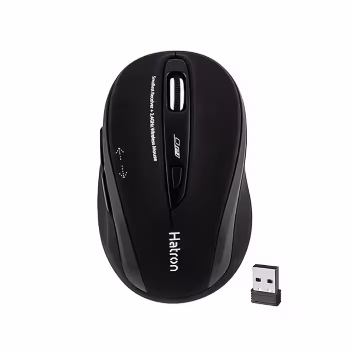 ماوس بی سیم سایلنت هترون مدل HMW120SL رنگ مشکی