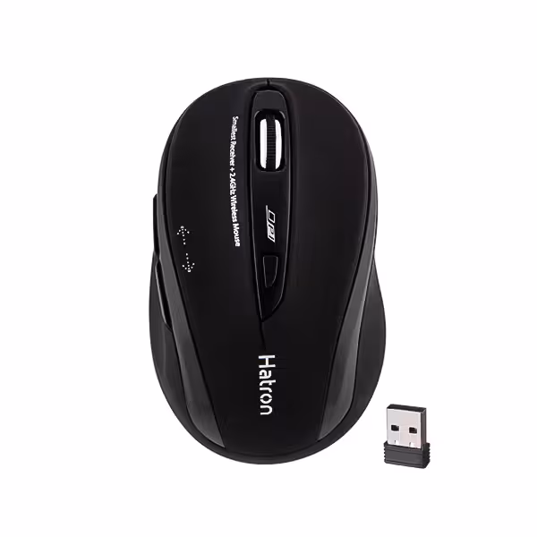 ماوس بی سیم سایلنت هترون مدل HMW120SL رنگ مشکی