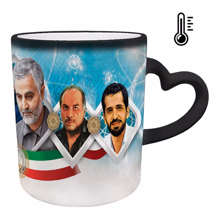 خرید ماگ-لیوان حرارتی  دسته قلبی  سردار سلیمانی کد 9