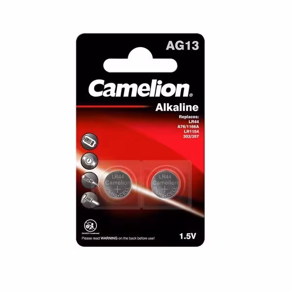 باتری سکه ای کملیون مدل AG13 بسته 2 عددی